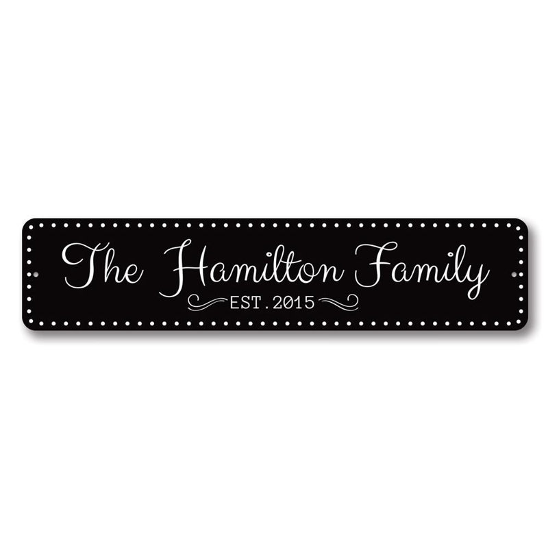 Plaque de mariage en aluminium, H 4 po x l 18 po x P 0,04 po
