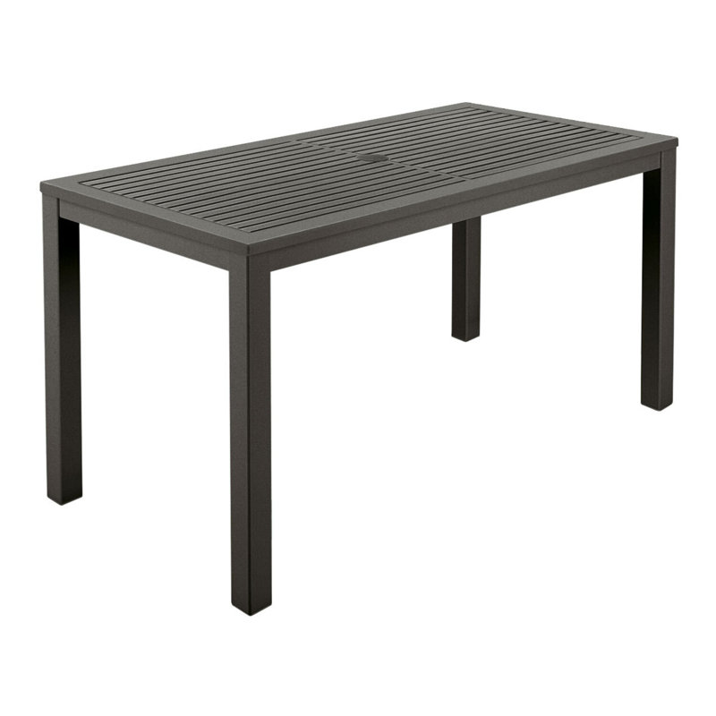 Aura Narrow Dining Table, 29" H x 55" W x 28" D, Graphite