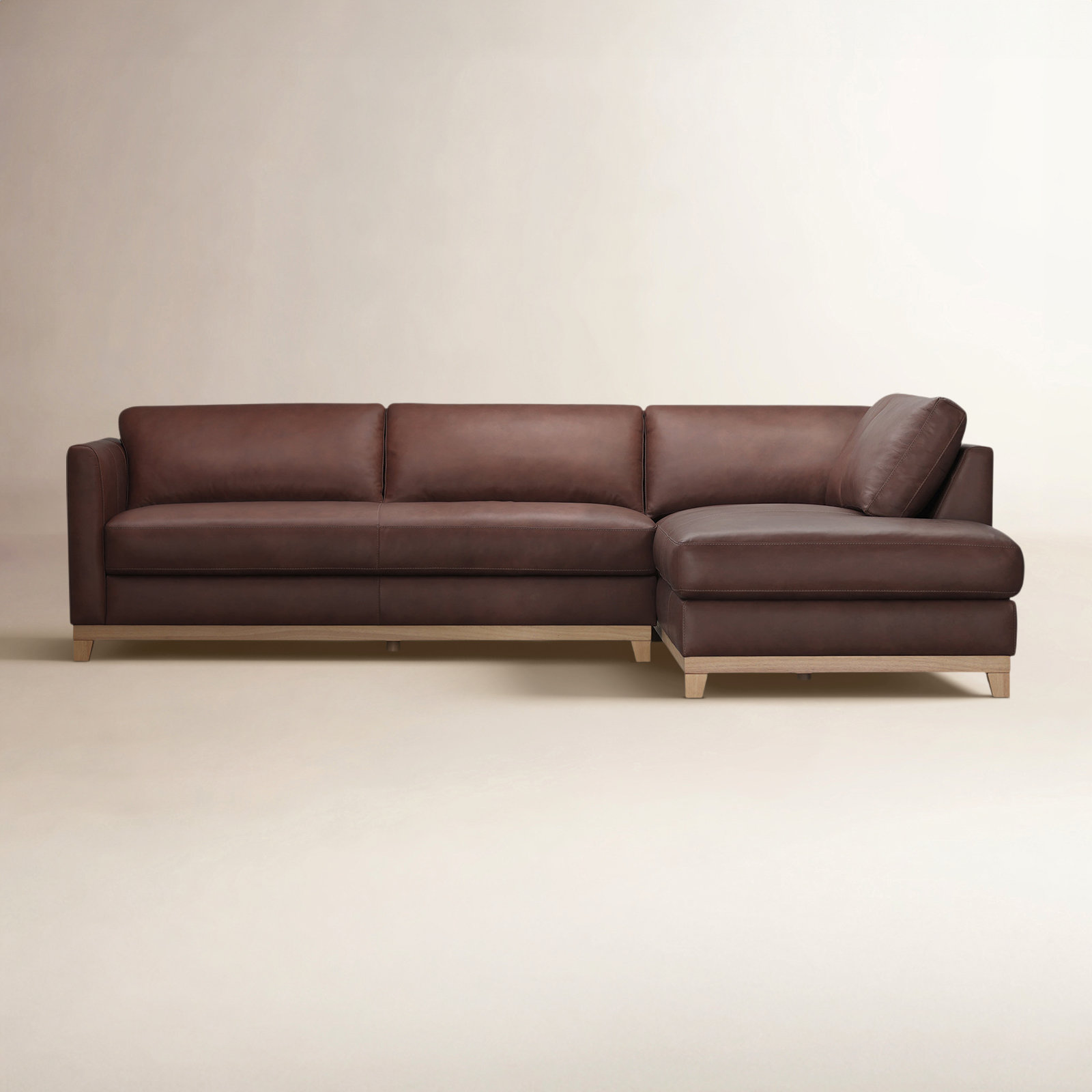 Top Grain Leather Sofa and Chaise