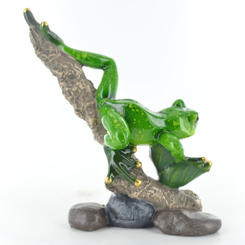 Amiya Forest Frog on Branch Figurine
