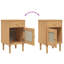 Bedside Table Rattan Look-93366251