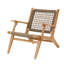 Mal Acacia Outdoor Lounge Chair with Ottoman