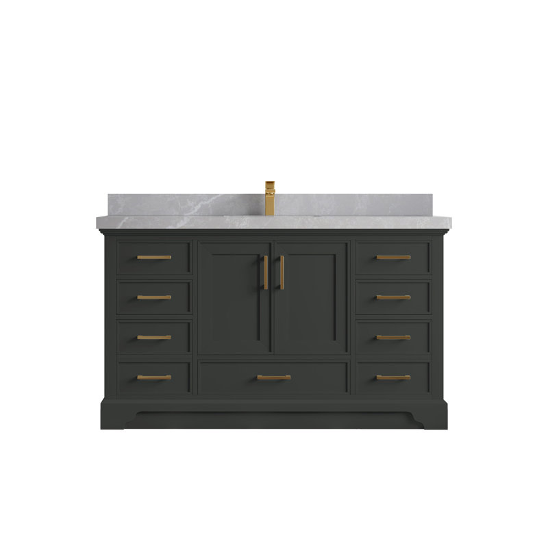 Meuble-lavabo simple avec plateau Charlotte 60