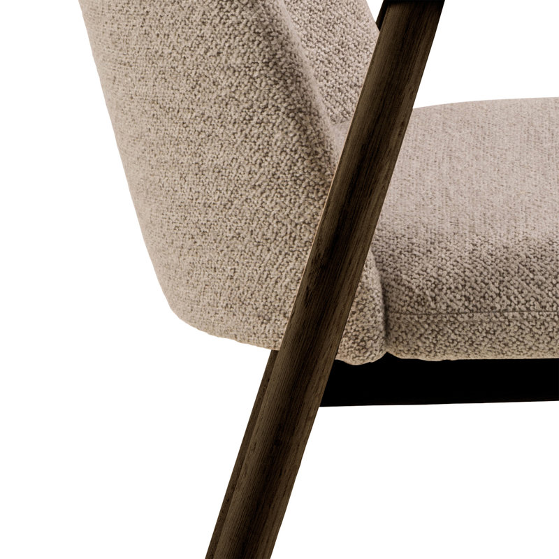 80.5cm H Fabric Upholstered Armchair in Grey