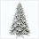 Flocked Christmas Tree With 768 Tips, Realistic PE+PVC Snowy Hinged Tree With Metal Stand, Full Artificial Xmas Tree For Holiday Decoration