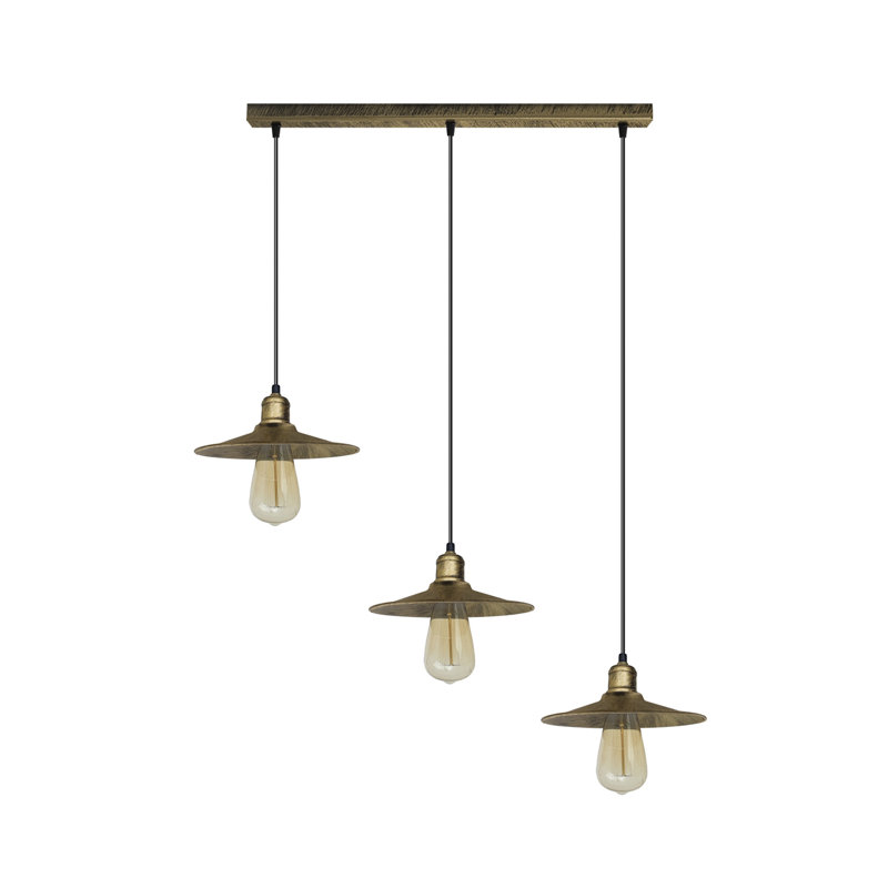 Dianna 3 - Light Dark Brown Kitchen Island Pendant, Yes