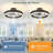 20 inch Low Profile Matte Black Dimmable LED Ceiling Fan Light with Remote Control for Dinning Room and Bedroom-698195226