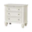 Table de chevet 3 blanc crème avec plateau coulissant pour la chambre à coucher - rangement spacieux et design élégant 3 grands tiroirs et solution
