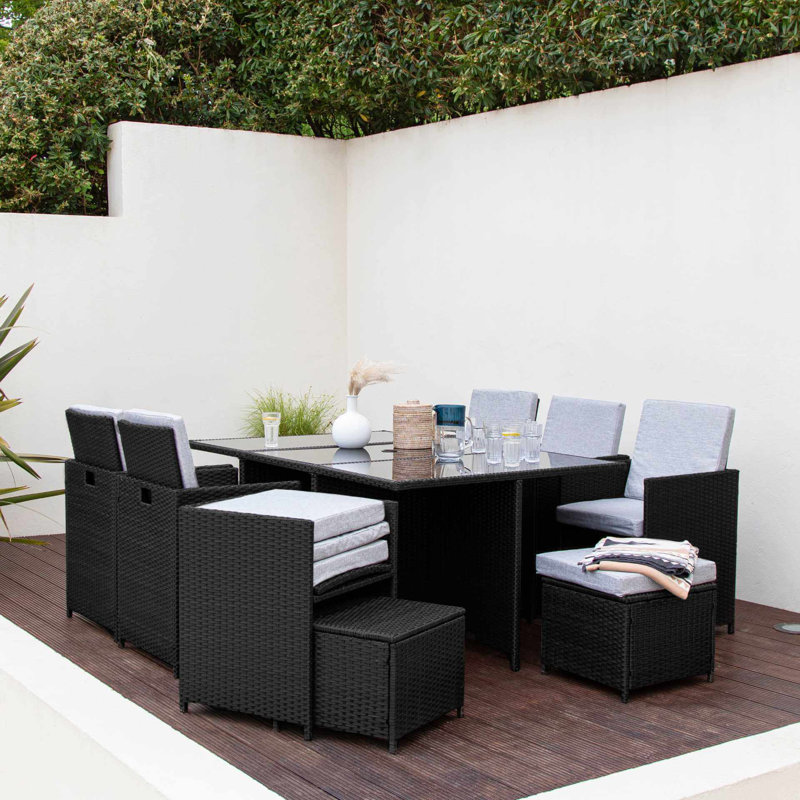 Allexia Patio Dining Set , No, Black
