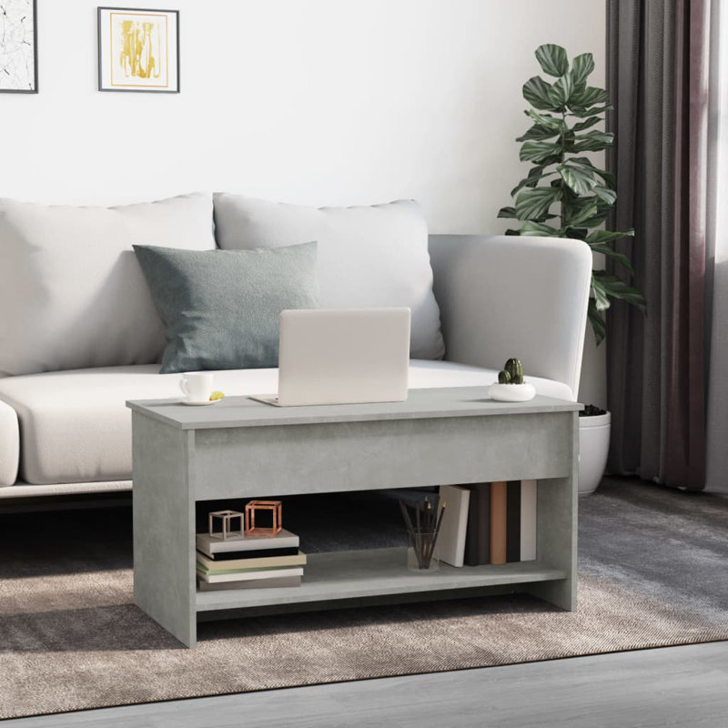 Jarosłav Frame Coffee Table with Storage, Light Grey