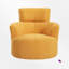 Fauteuil demi-tonneau rembourré et pivotant-1341733566