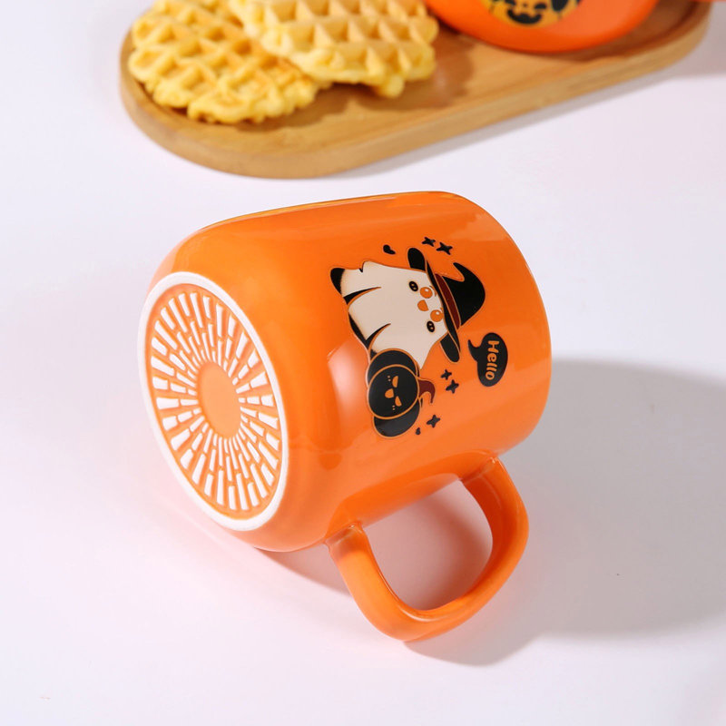 Tasse en céramique avec couvercle Personnalité d'Halloween, A