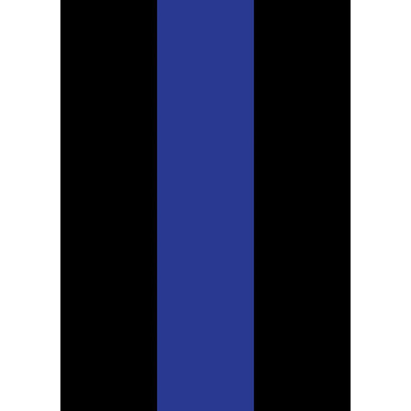 Drapeau de jardin en nylon 2 côtés, H 18 po x l 13 po, Bleu / Noir