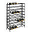 54 Bottle Metal Etagere Wine Bottle Rack in Black