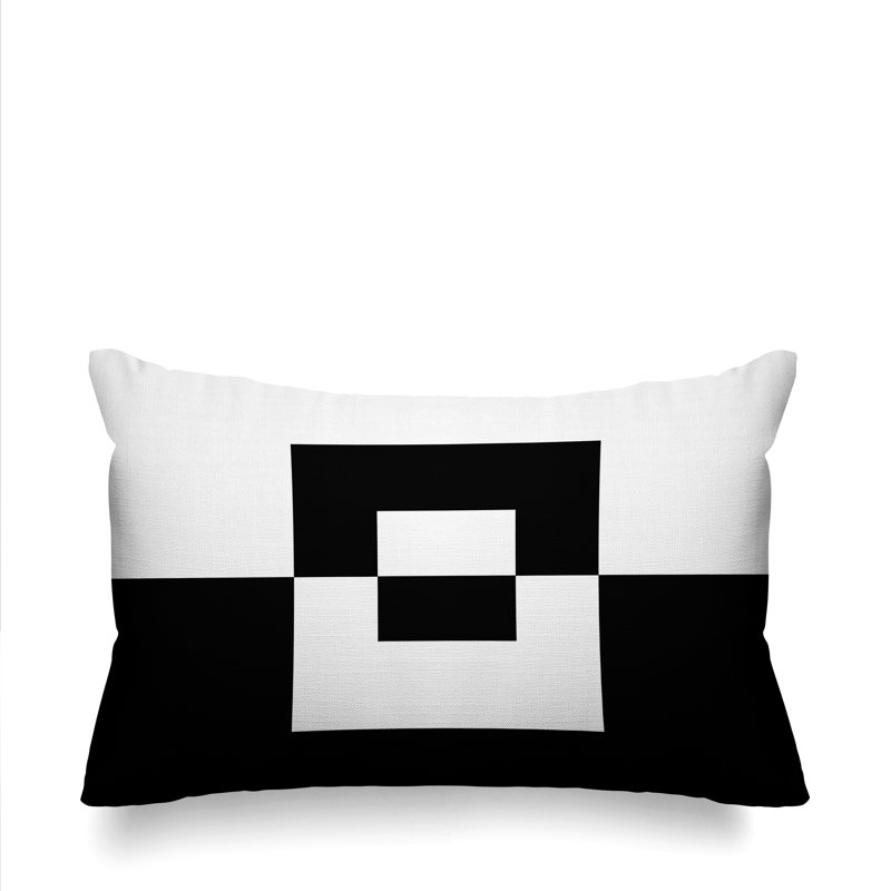 Coussin lombaire intérieur / extérieur Luella, Noir