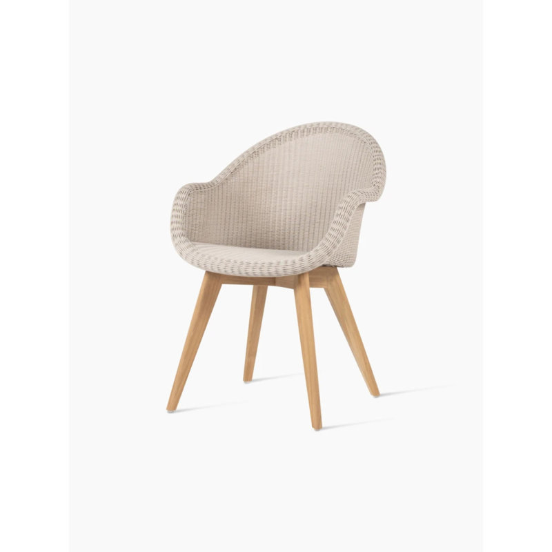 Edgard Outdoor Dining Armchair, Beige