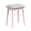 Magnifique meuble-lavabo à finition rose avec miroir et tabouret avec tiroirs de rangement