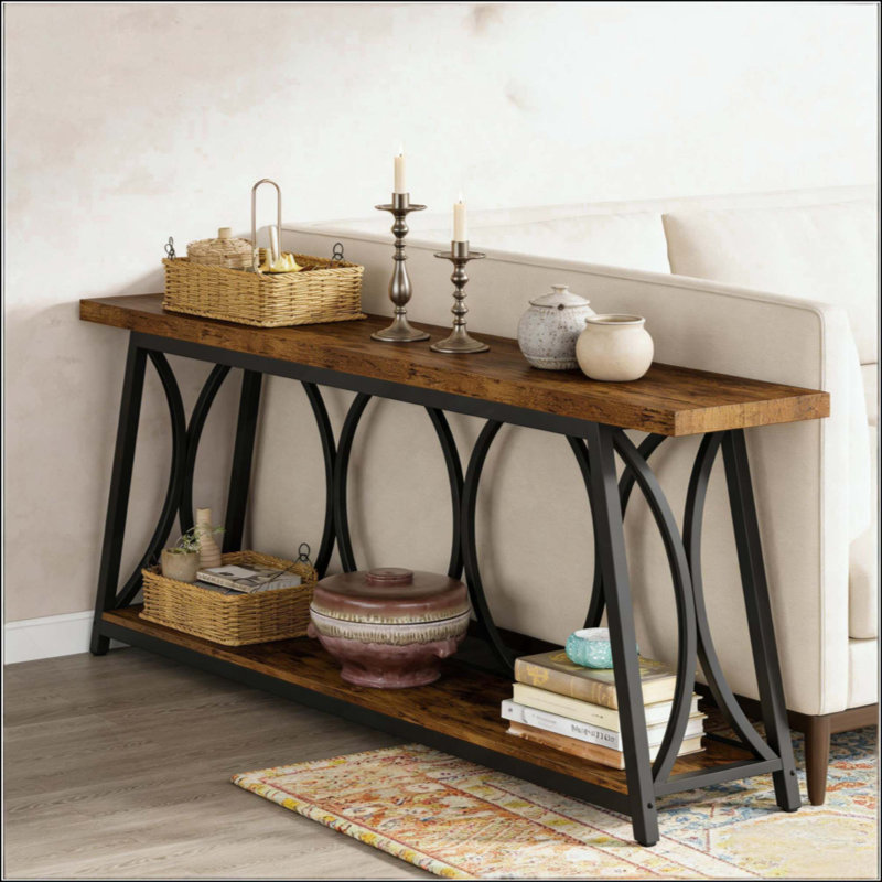 Hall Table,Vintage Console Table,Sturdy Sofa Table