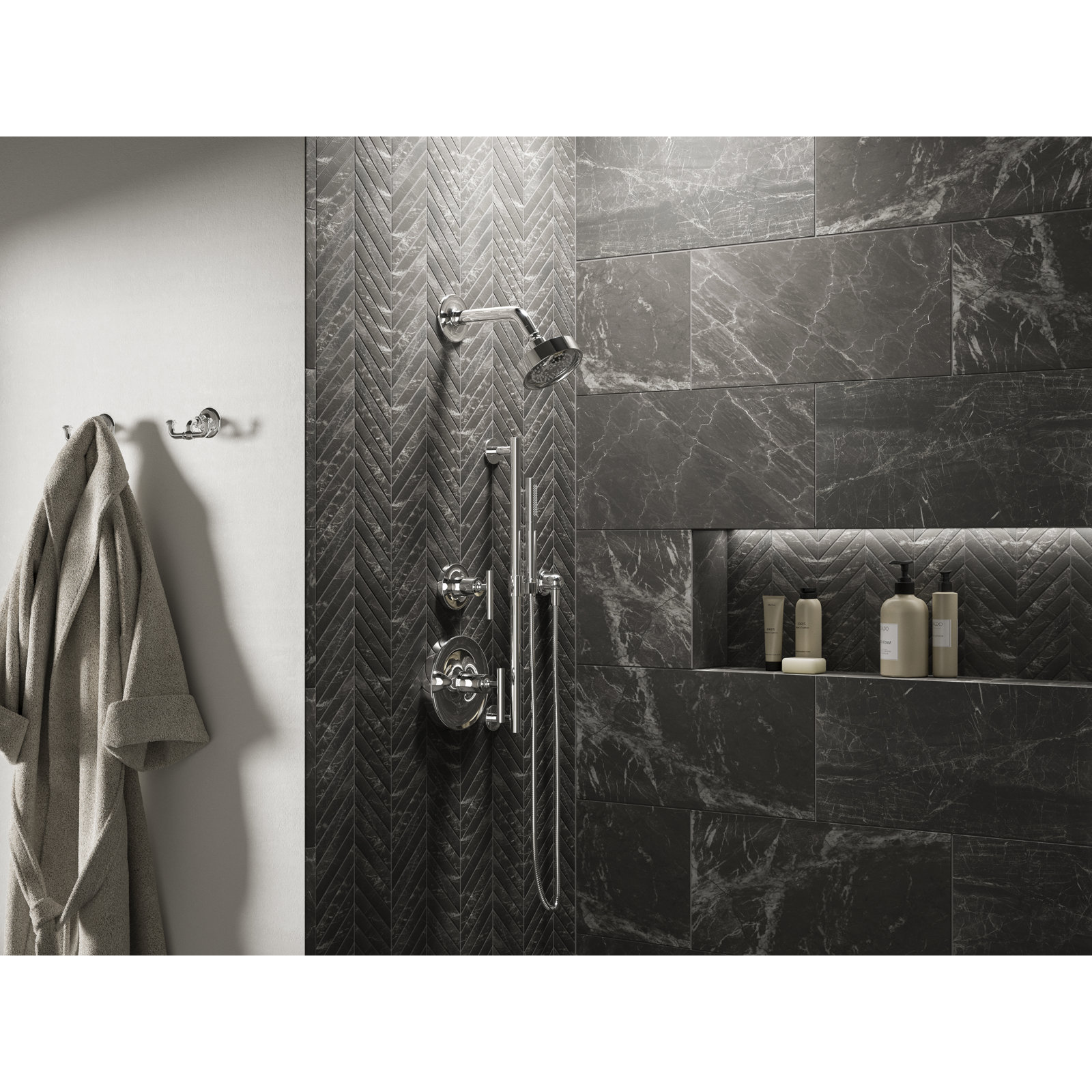 Purist Shower Trim, Lever Handle, Matte Black