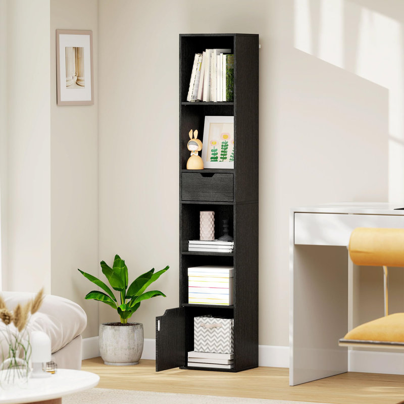 158cm H x 30cm W Standard Bookcase, Black