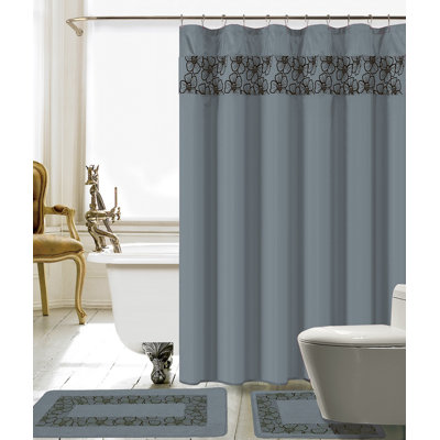 Wellow Shower Curtain with Hooks Included