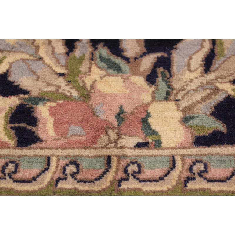Tapis oriental en laine bleu / gris 9 pi 2 po x 12 pi Aaru