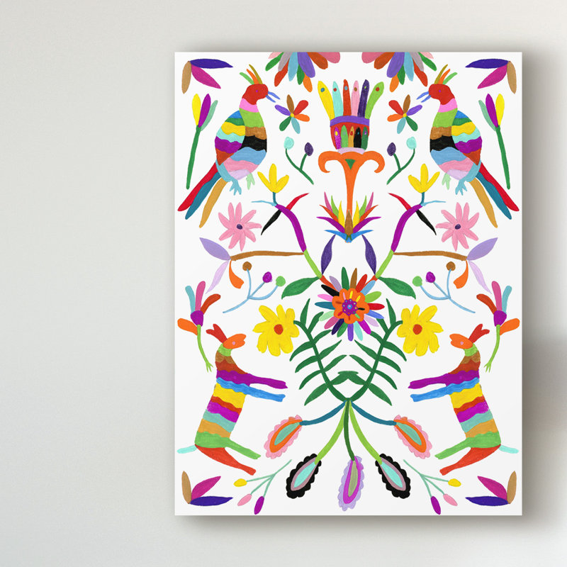 « modern otomis i », peinture sur toile tendue, H 32 po x l 24 po x P 2 po