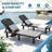 2-Piece Outdoor Resin Chaise Lounge Set - Adjustable Backrest, Weather-Resistant-1322194318