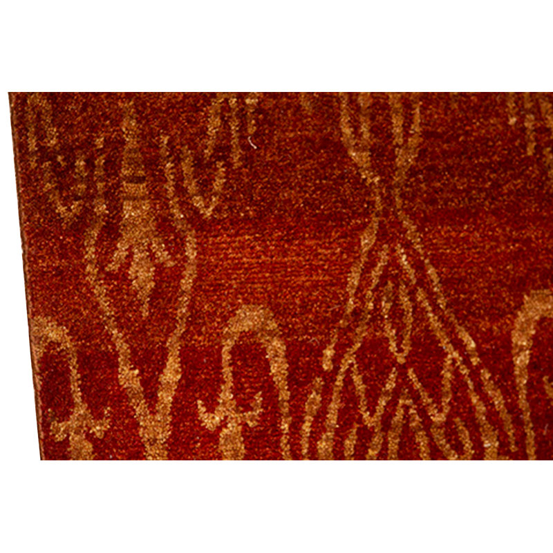 Ikat Area Rug in Rust/Gold