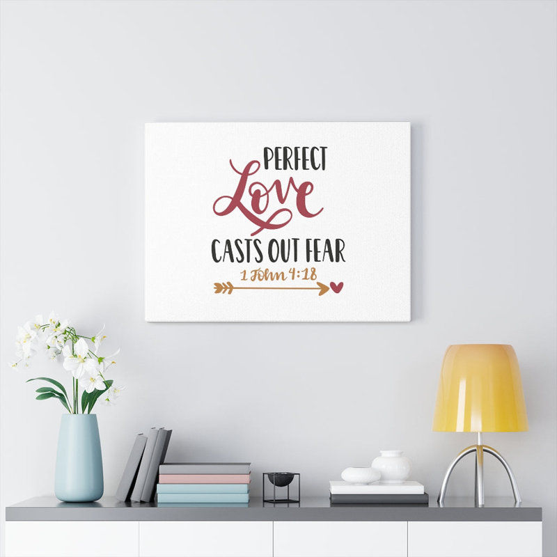 Perfect Love 1 John 4:18 1 Piece Wrapped Canvas Wall Art