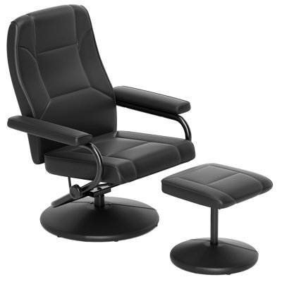 Bernalee Faux Leather Swivel Recliner