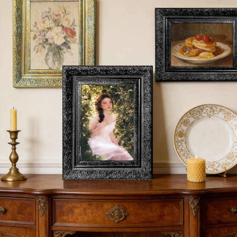Black 3 PCS 5" x 7" Statement Picture Frame with Classic Rectangular Shape, 11" W x 14" H, Black, 3