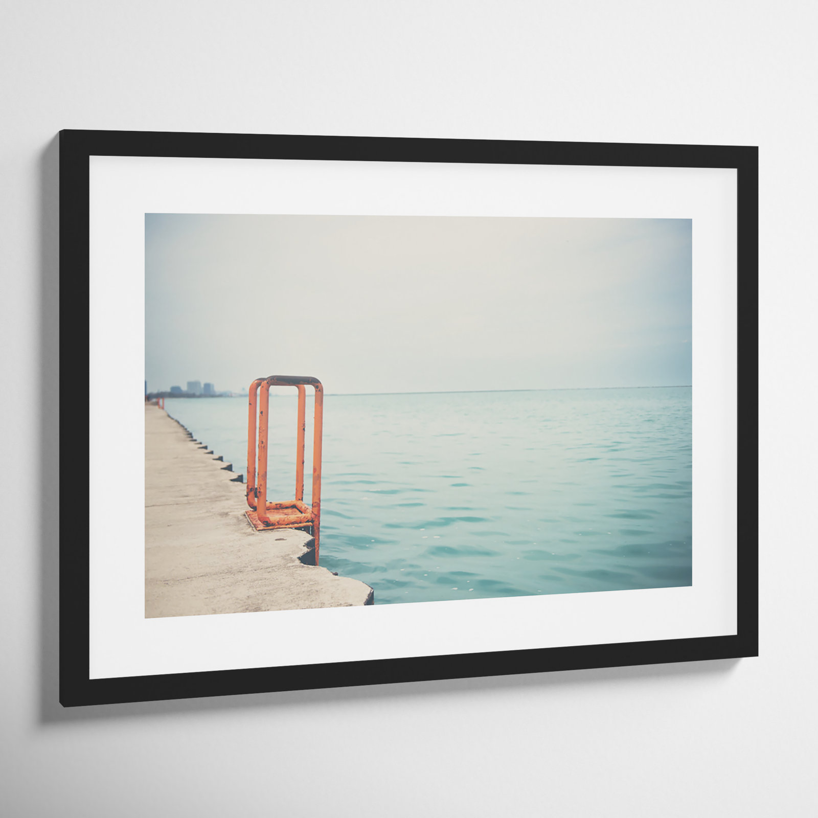 The Orange Steps Photo Print, Black, 19" H x 26" W