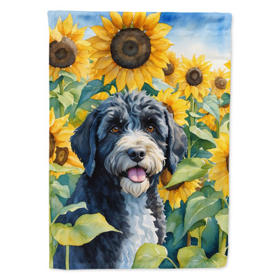 Drapeau de la maison du tournesol Malamute d'Alaska