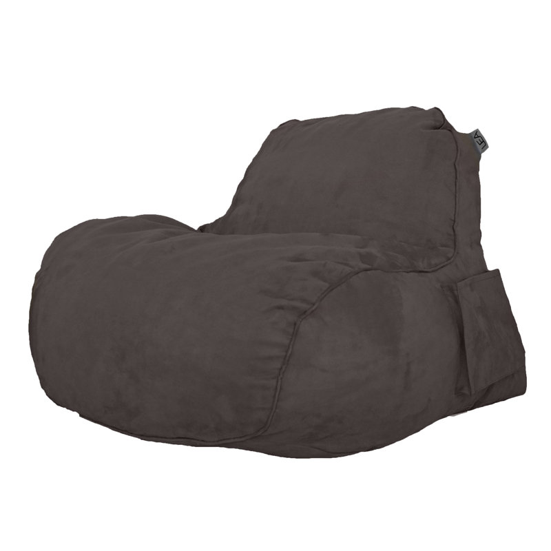 Microfiber / Microsuede Bean Bag Sofa, Wood Brown