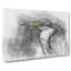 Pied Heron in Abstract - Wrapped Canvas Drawing - Wrapped Canvas-55338430
