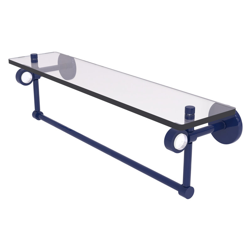 Tablette flottante avec barre à serviettes Clearview, H 6,2 po x l 22 po x P 5,65 po, Lavande