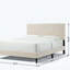 Lit plateforme tapissier Normsman Dove-60650043