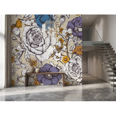 Wall Mural, 125"W x 125"H, Pre-Pasted Paper