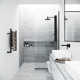 Zenith 34" W x 74" H Fixed Frameless Shower Screen with 3/8" Glass