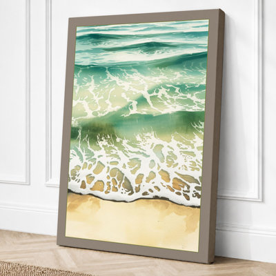 Waves at Tide Coastal - Wrapped Canvas