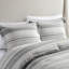 Ensemble d'édredon pour lit double / grand lit à rayures 100% coton avec coussin décoratif Rhodes-1165483516