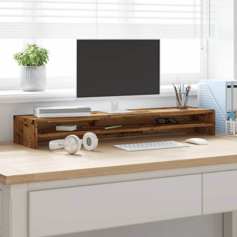 Dorle Wood Monitor Stand, Old Wood