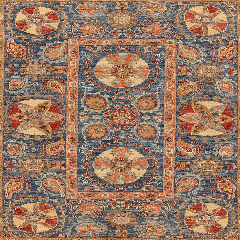 Tapis abstrait moderne 2860, Carré 6 pi