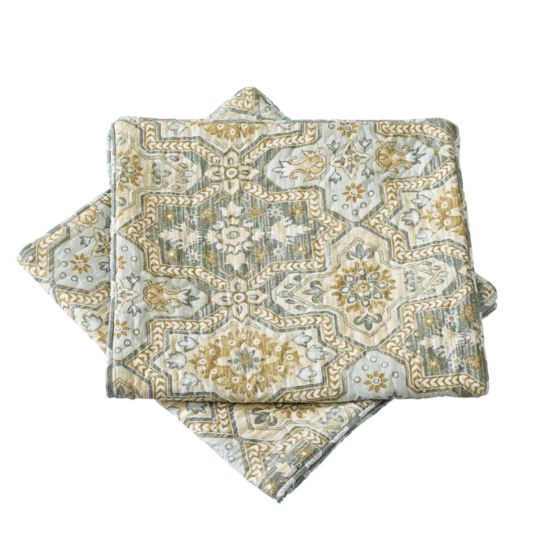 Abstract Rectangular Lumbar Cushion Cover, Green/Grey