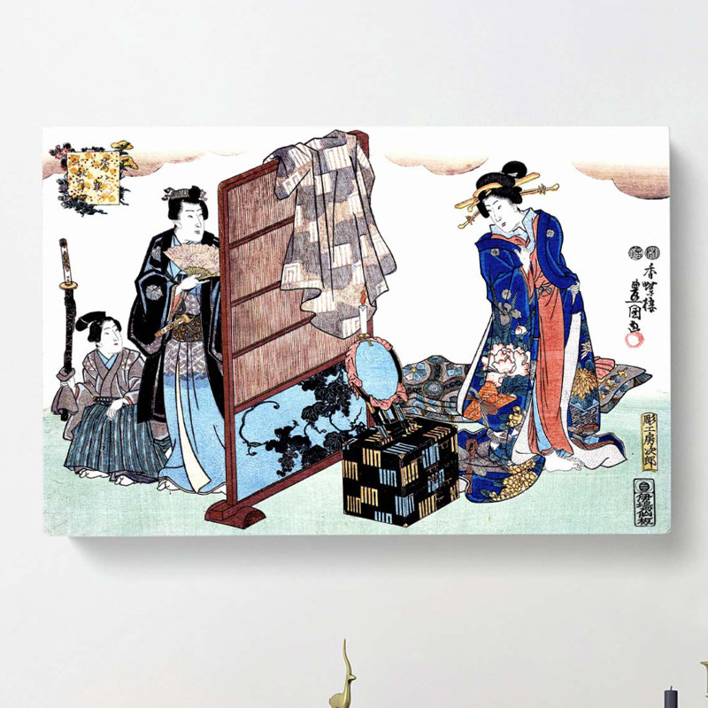 Dressing Room by Utagawa Kunisada - Wrapped Canvas, 35cm H x 50cm W x 3cm D