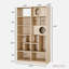 Bibliothèque moderne pour chat avec tablettes de rangement et trous pour chat