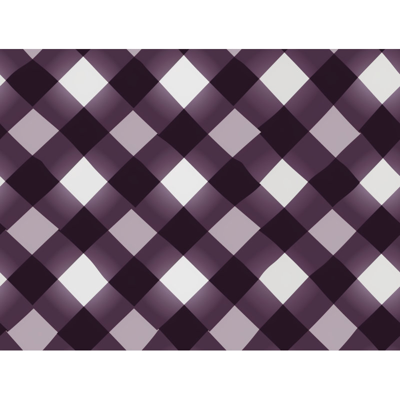 Machine Printed Comforter, Queen Comforter, Gray/Purple Argyle