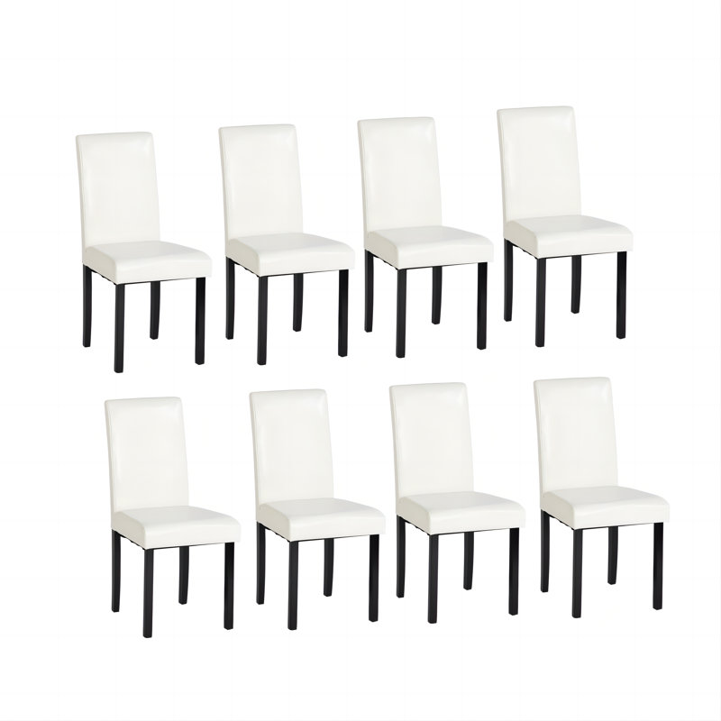 Naamann 47cm H Upholstered Parsons Chair, White, 8