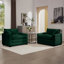 Fauteuil en velours côtelé 2 pièces
